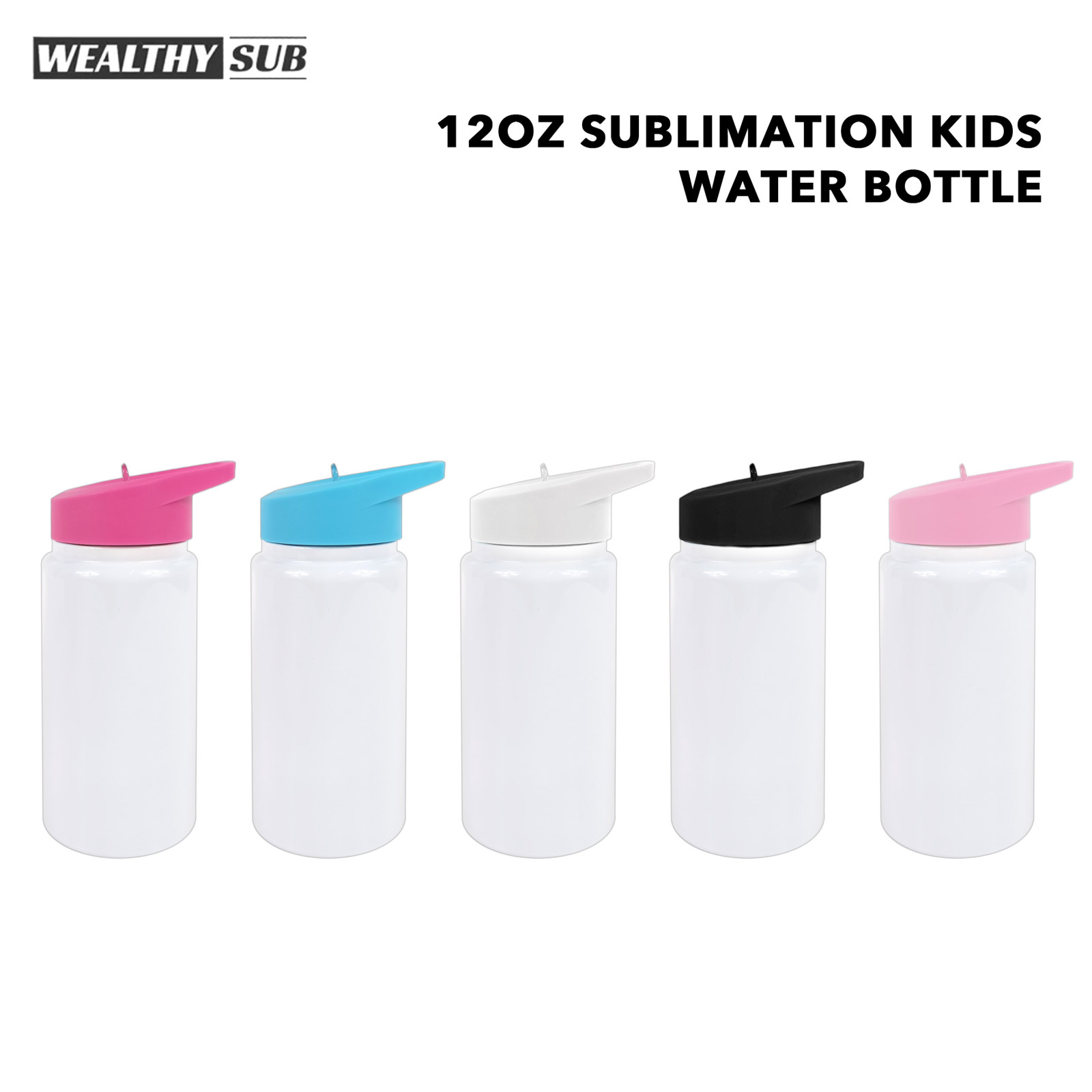 Wealthysub China warehouse sublimation 12oz kids water bottle